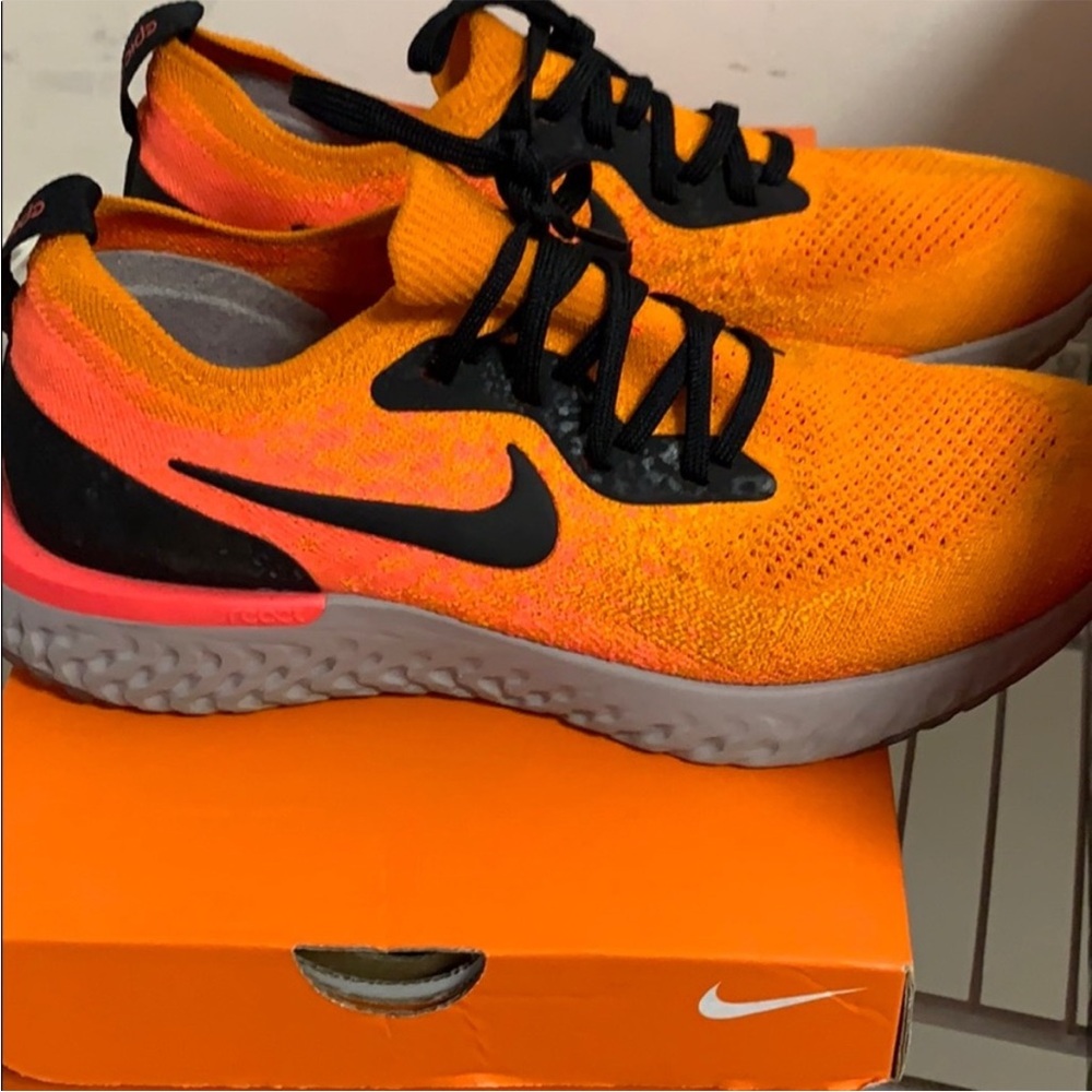 Nike Bright Orange and Black Sneakers